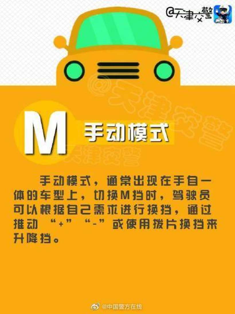 自动挡的字母的含义